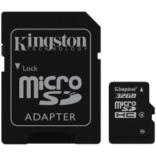 Карта пам'яті Kingston microSDHC 32GB Class 4+ SD адаптер